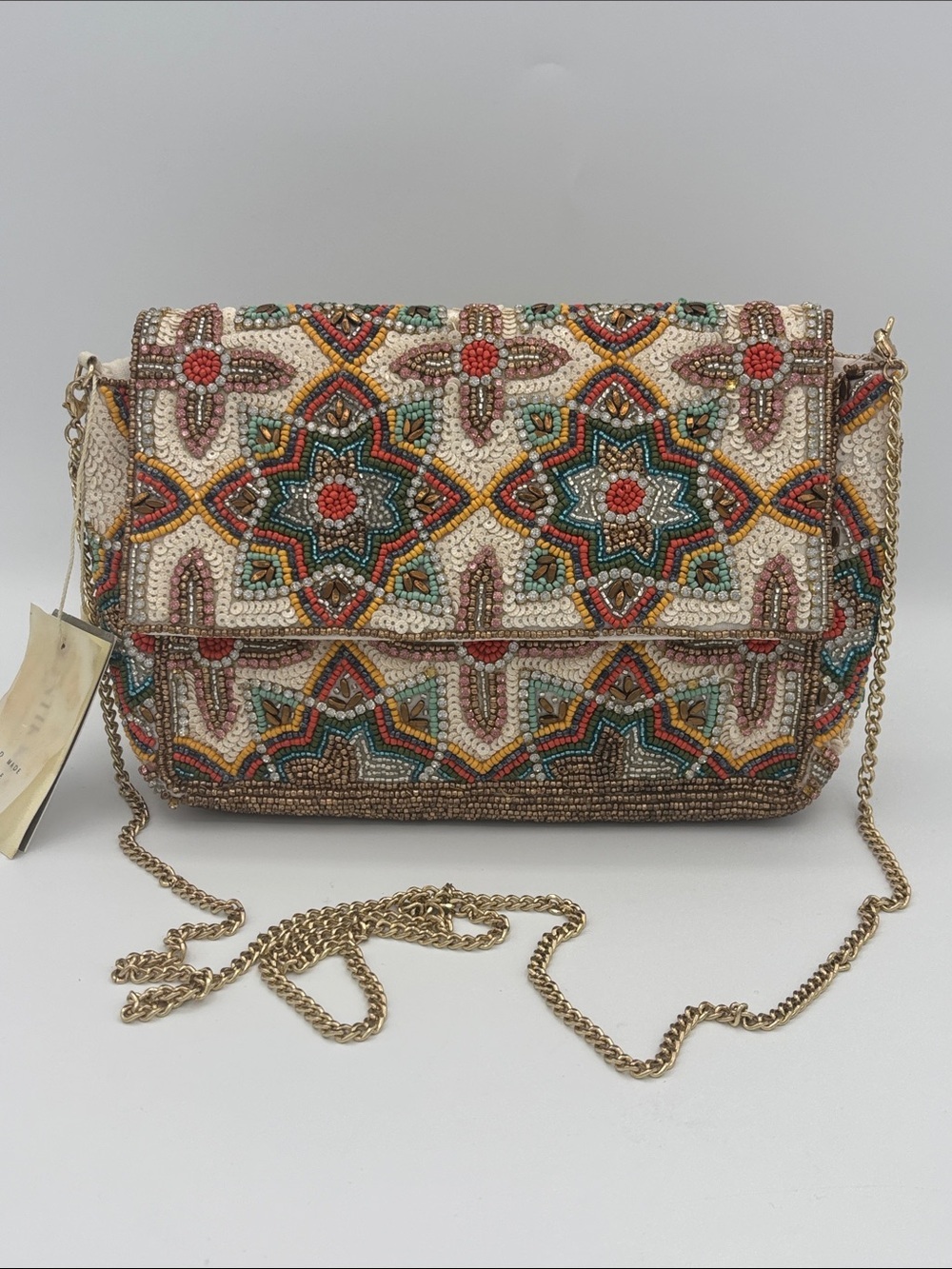 Antik Kraft Estrella Beaded Sequin Crossbody Bag - Multicolor